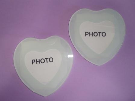 Set 2 posavasos cristal corazón